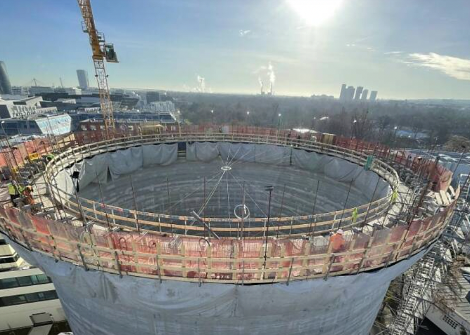 Am alten Standort und mit neuer Funktion wieder aufgebaut: Die Rotunde im Prater aus Stahlbeton