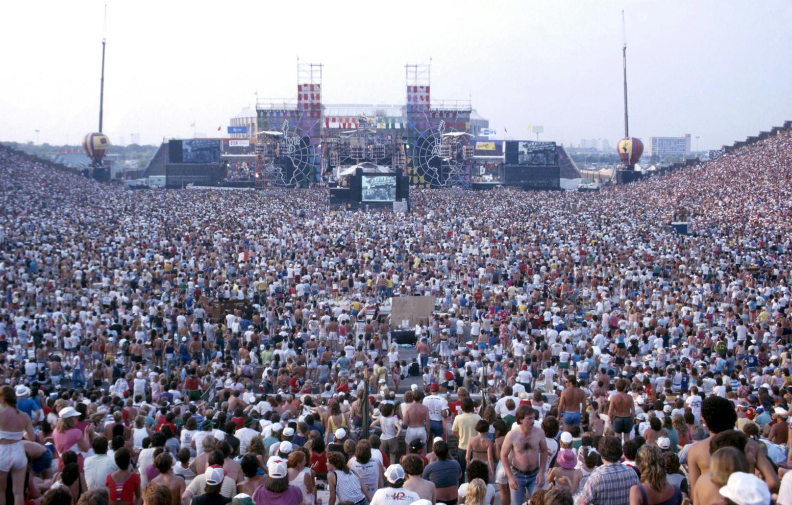 Live-Aid 1985: Unfassbar viele Menschen wollten das Mega-Konzert miterleben.