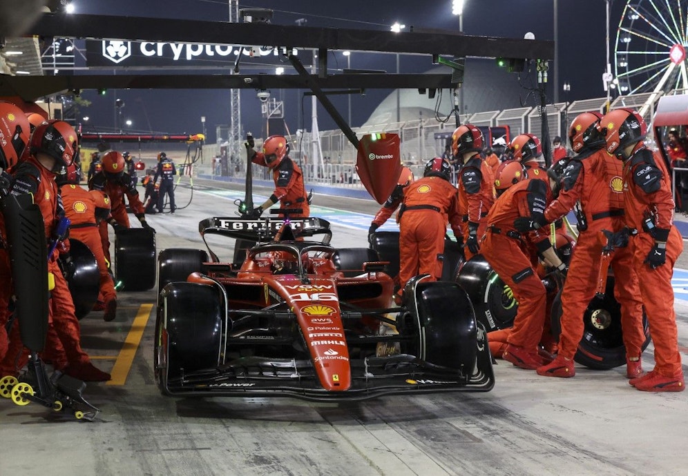 Zumindest bei den Boxenstopps waren Ferrari die Schnellsten. 