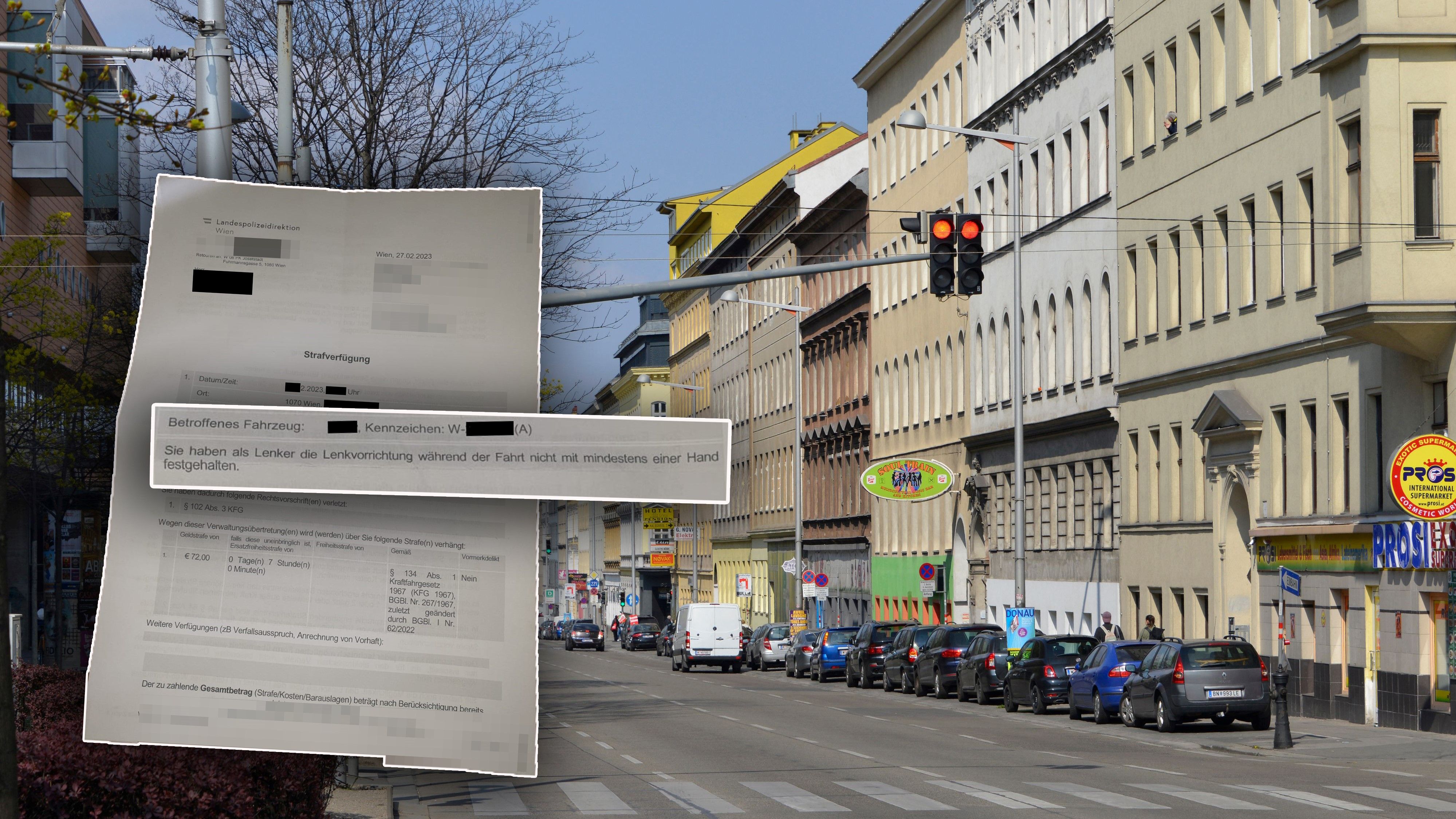Keine Hand am Steuer? Wiener muss saftige Strafe brennen