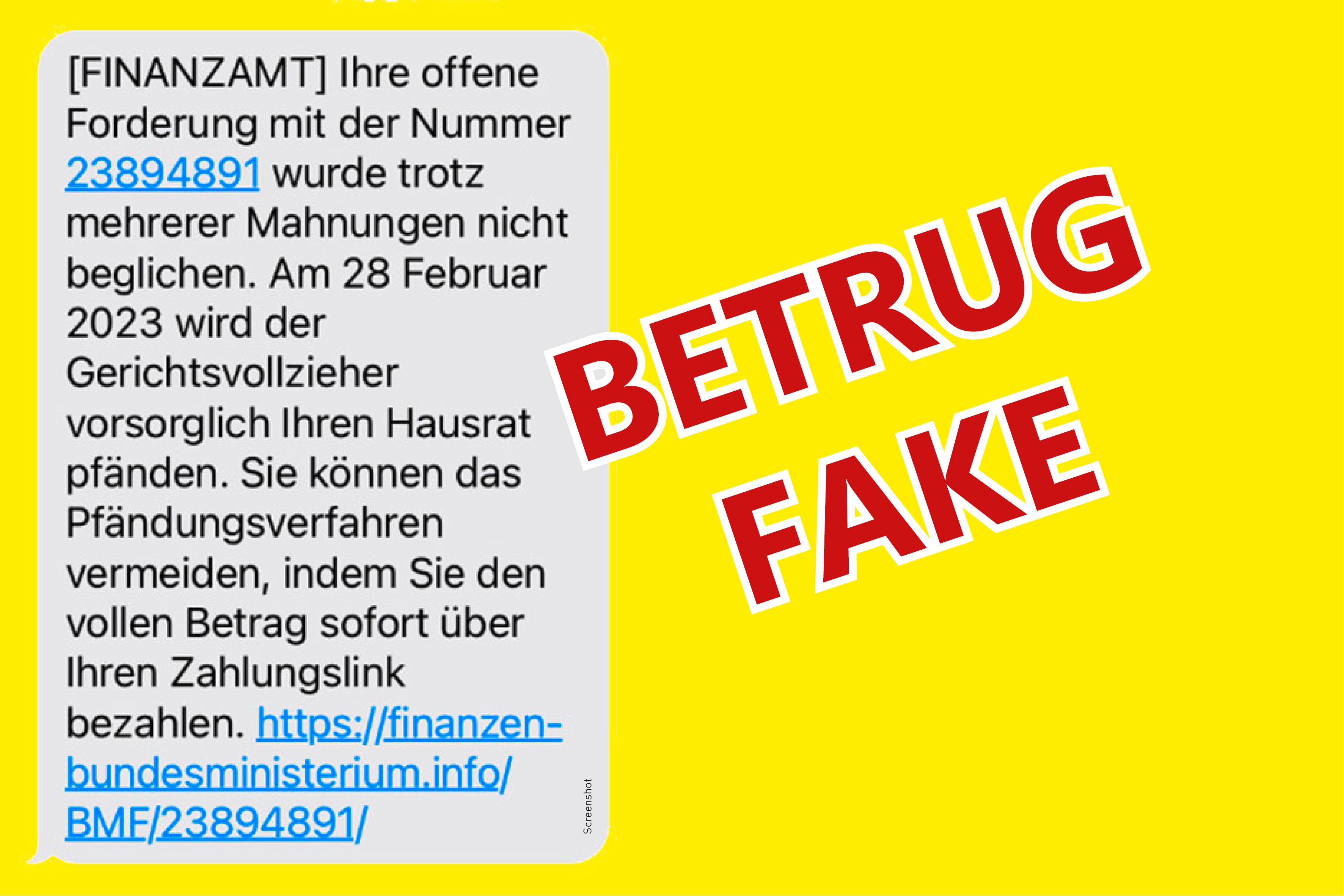 Die Polizei warnt erneut vor betrügerischen SMS.