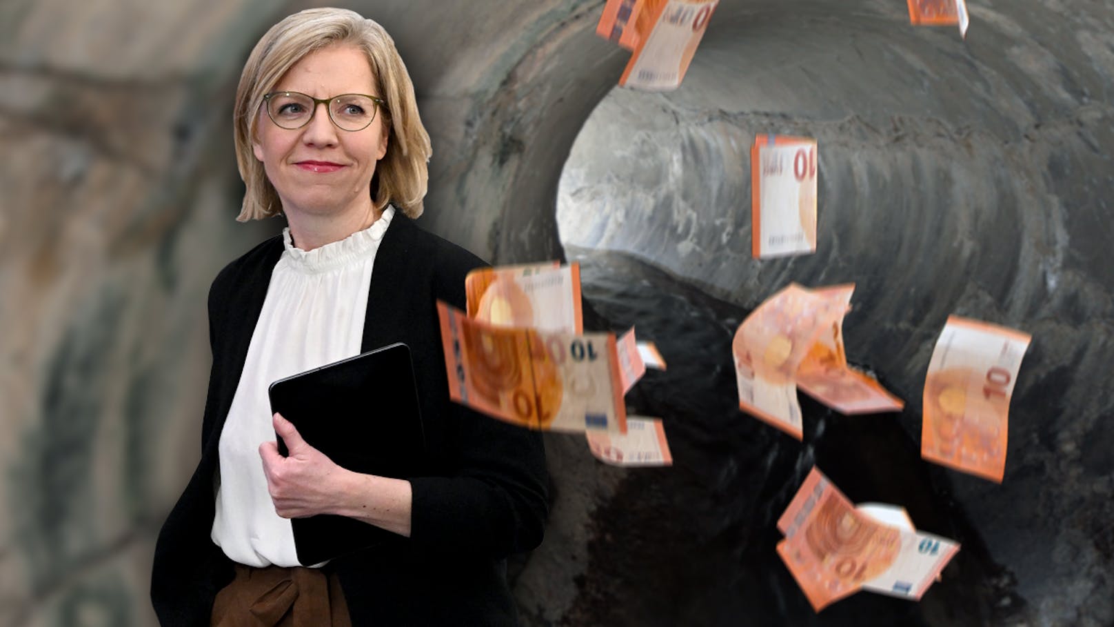 Energieministerin Leonore Gewessler lässt Geld für die Abwasser-Erschließung regnen.