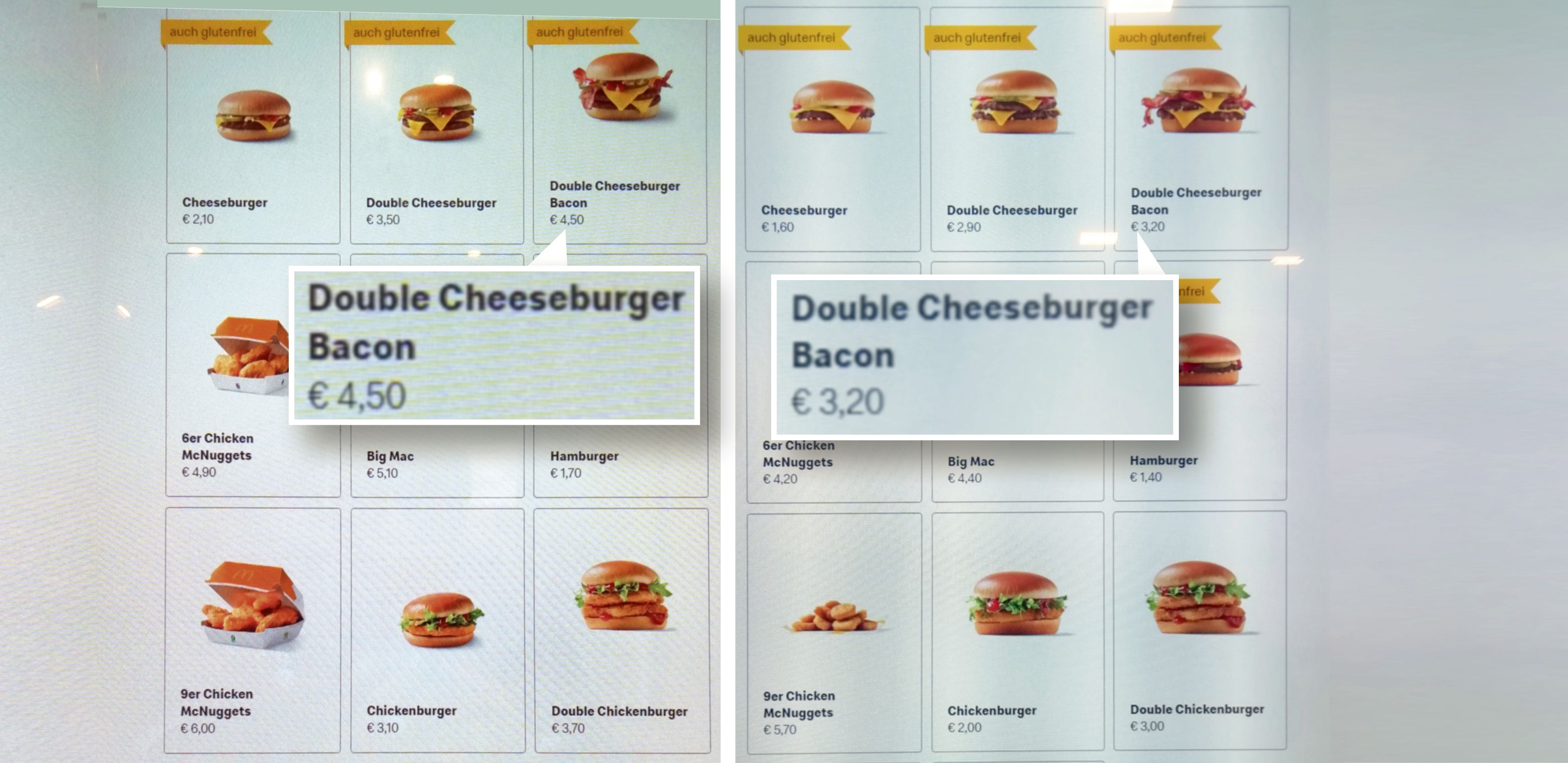 Burger McDonald's Linz Preis