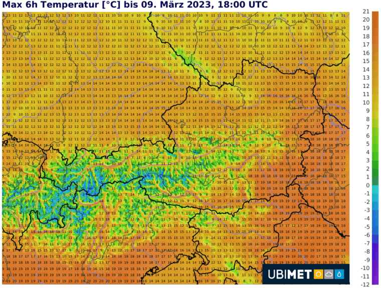 Die Temperaturen erreichen am Donnerstag bis zu 19 Grad Celsius. 
