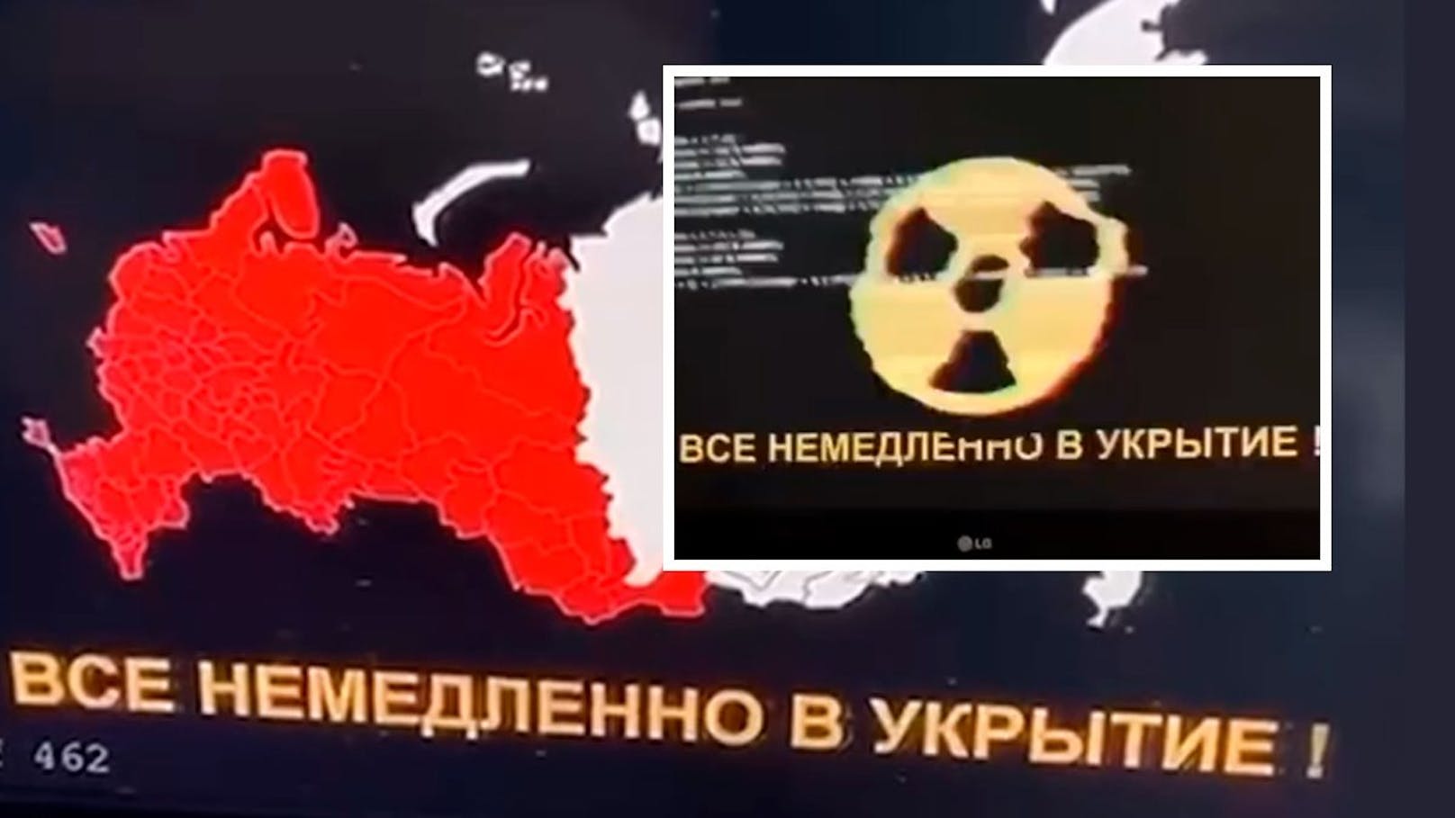 Im russischen Fernsehen wurde am 9. März ein Atom-Alarm ausgestrahlt. 