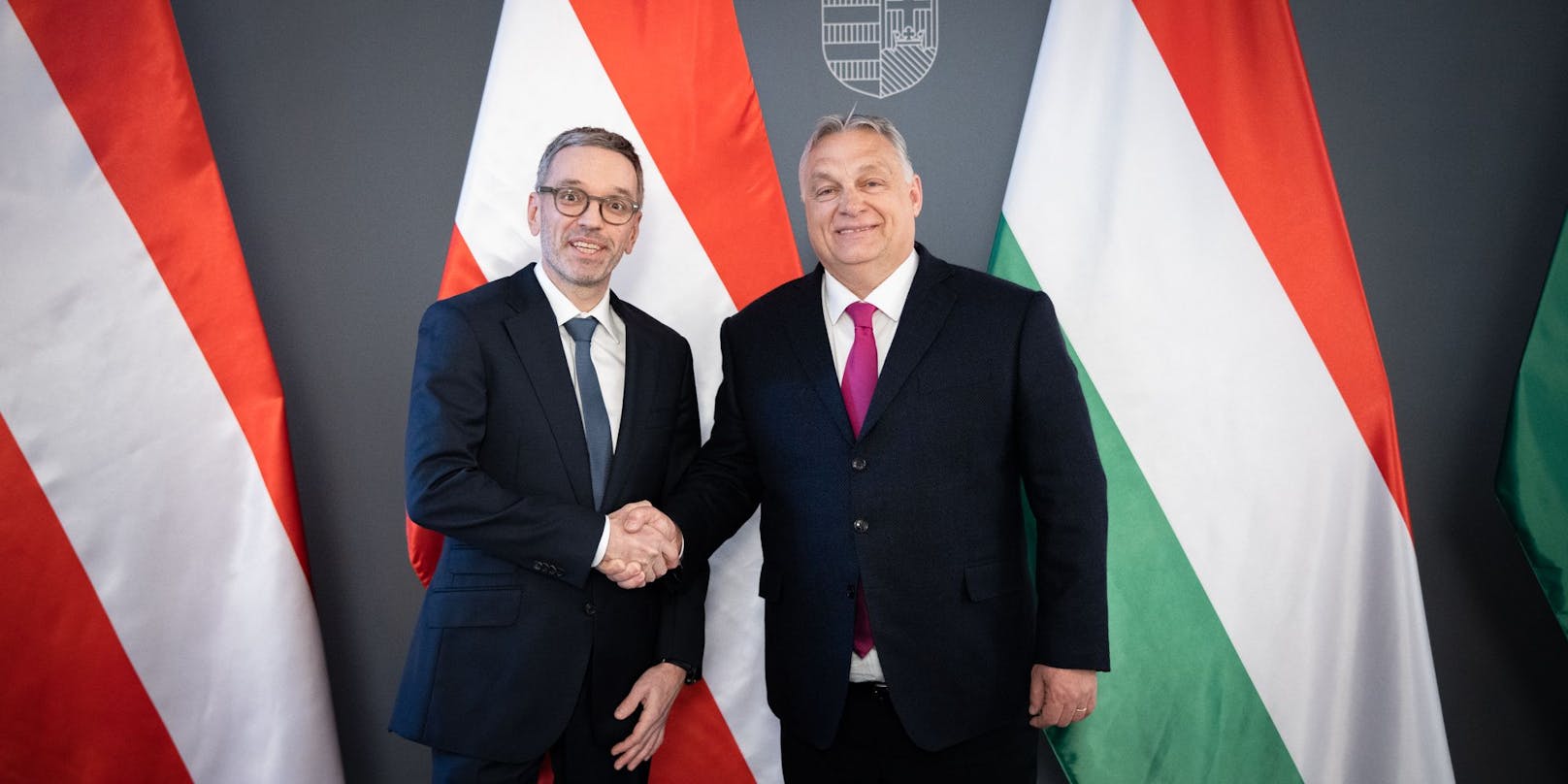 Eine Abordnung der FPÖ besuchte am Donnerstag Viktor Orbán.