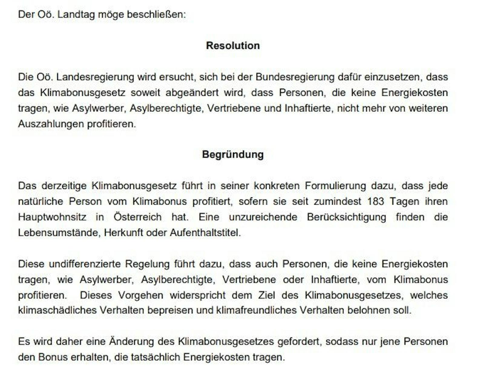 Diesen Antrag brachten die Freiheitlichen am Donnerstag im Landtag in OÖ ein. Die SPÖ stimmte überraschend zu.