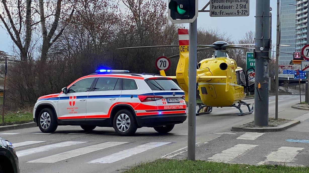 Die Berufsrettung flog das schwerverletzte Opfer ins Spital.