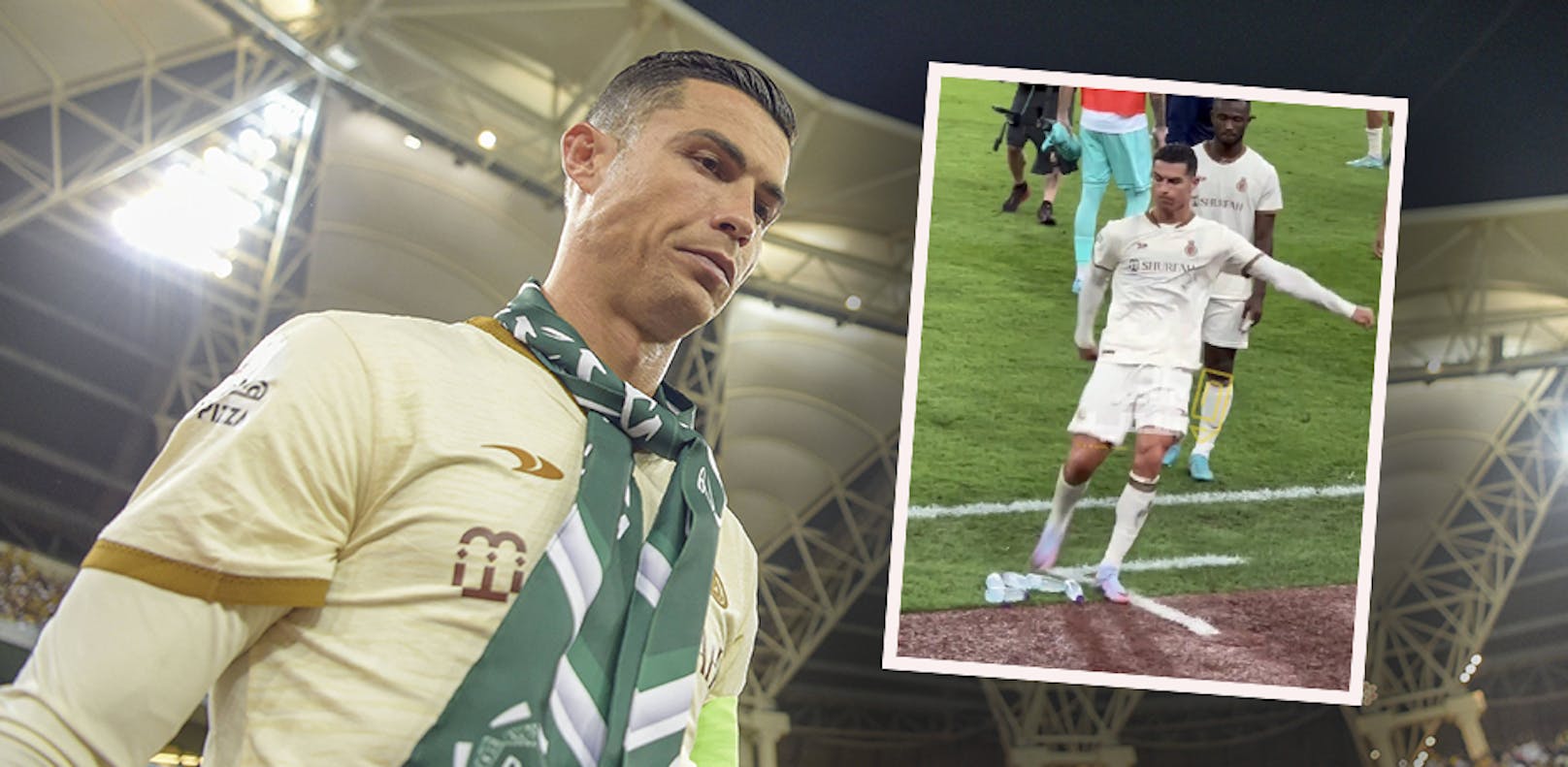 Cristiano Ronaldo ärgerte sich nach der Niederlage gegen Al-Ittihad. 