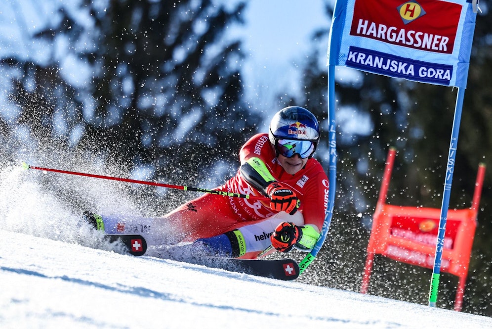 Marco Odermatt im Riesentorlauf von Kranjska Gora. 