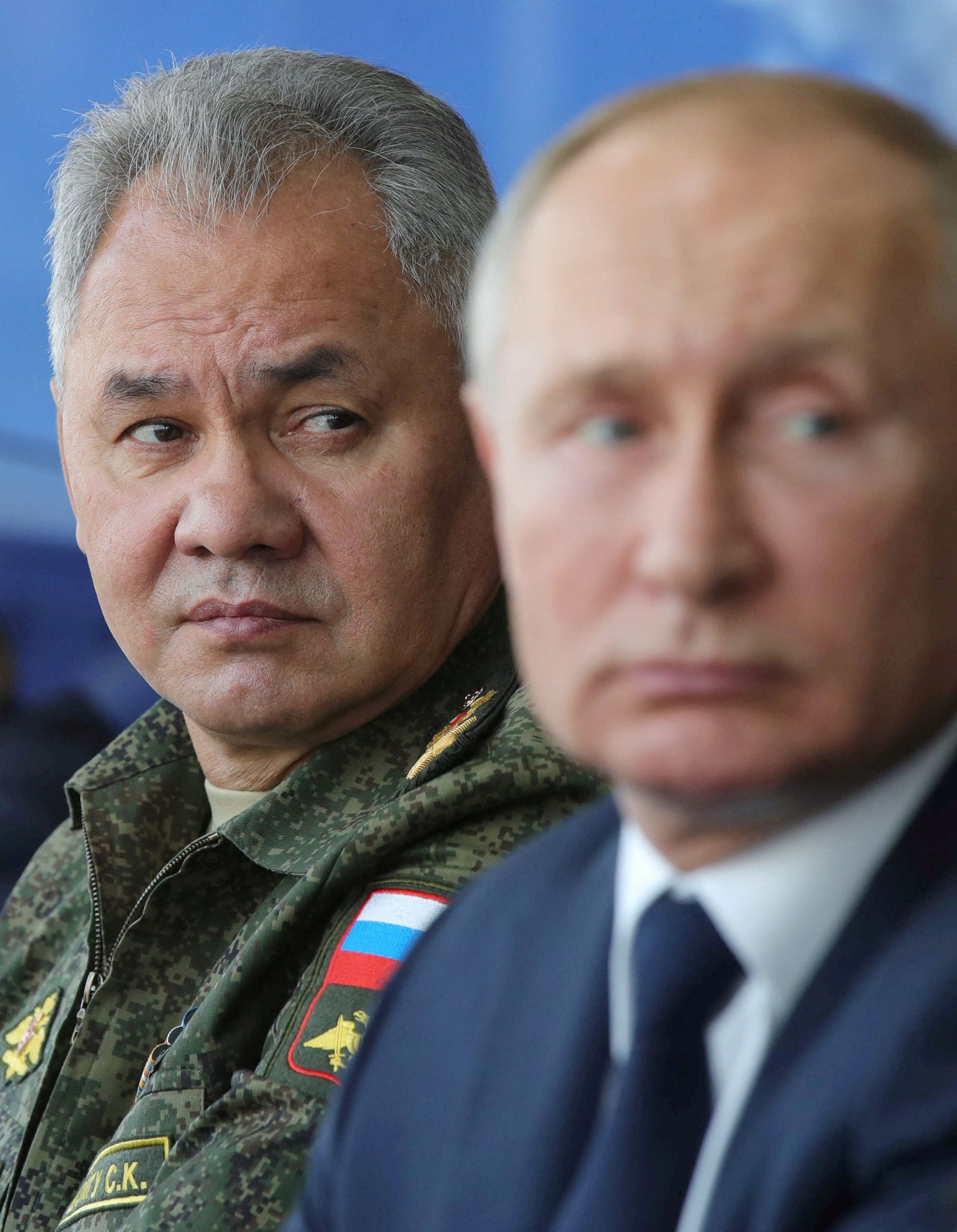 Verteidigungsminister Sergei Shoigu (l.) mit Präsident Wladimir Putin.