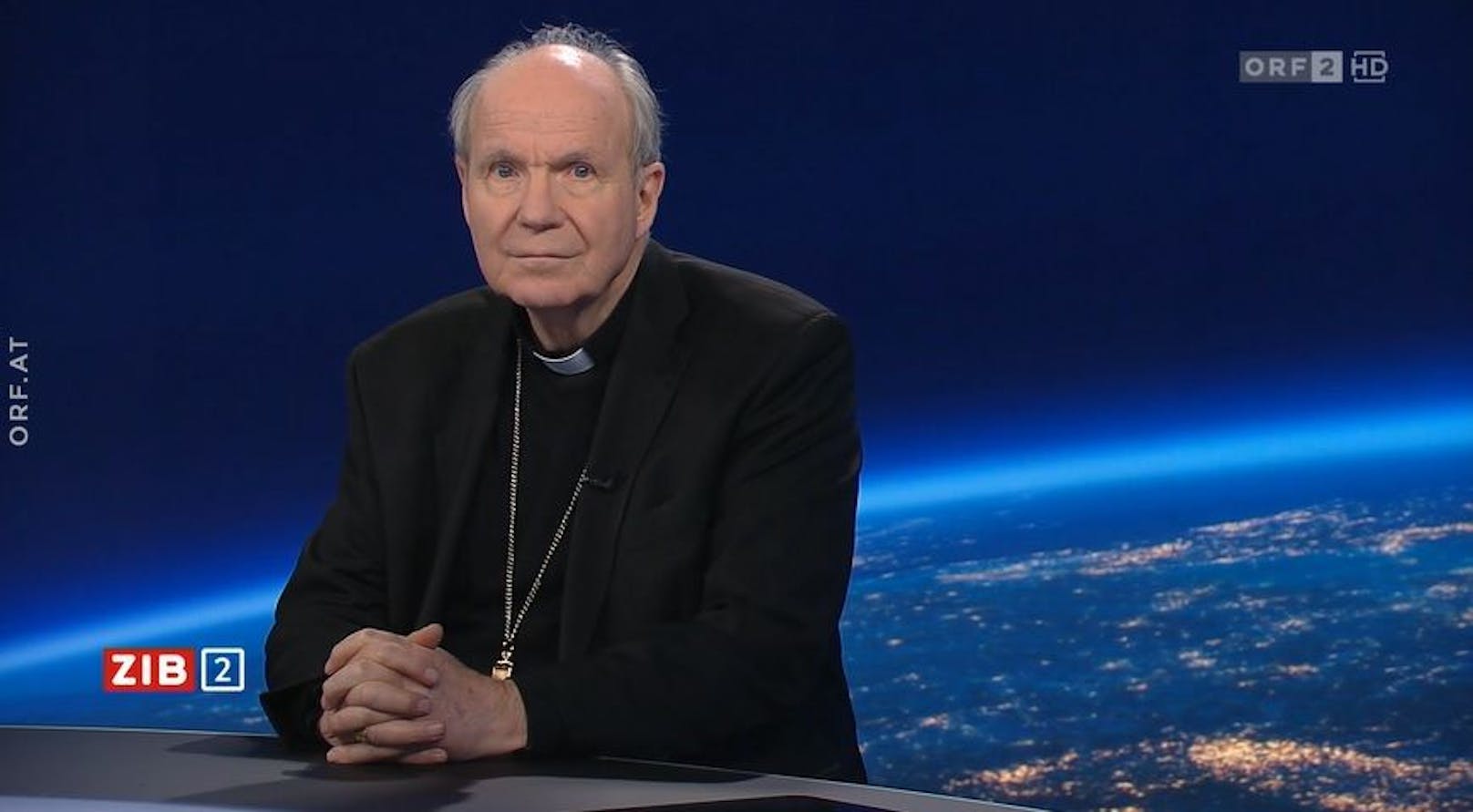 Kardinal Christoph Schönborn in der ORF-"ZIB2" am Sonntagabend.