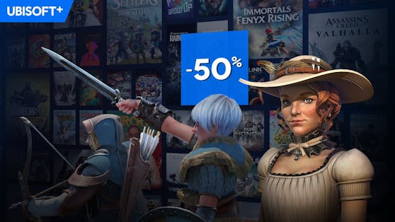 50% Rabatt auf den ersten Monat Ubisoft+.