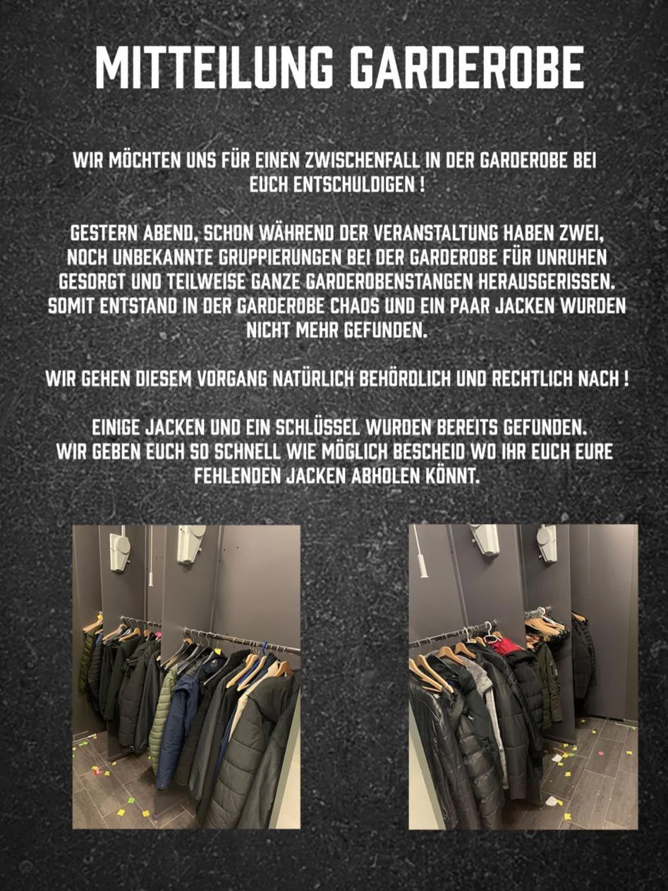 Das Statement der Sparta-Veranstalter auf Instagram