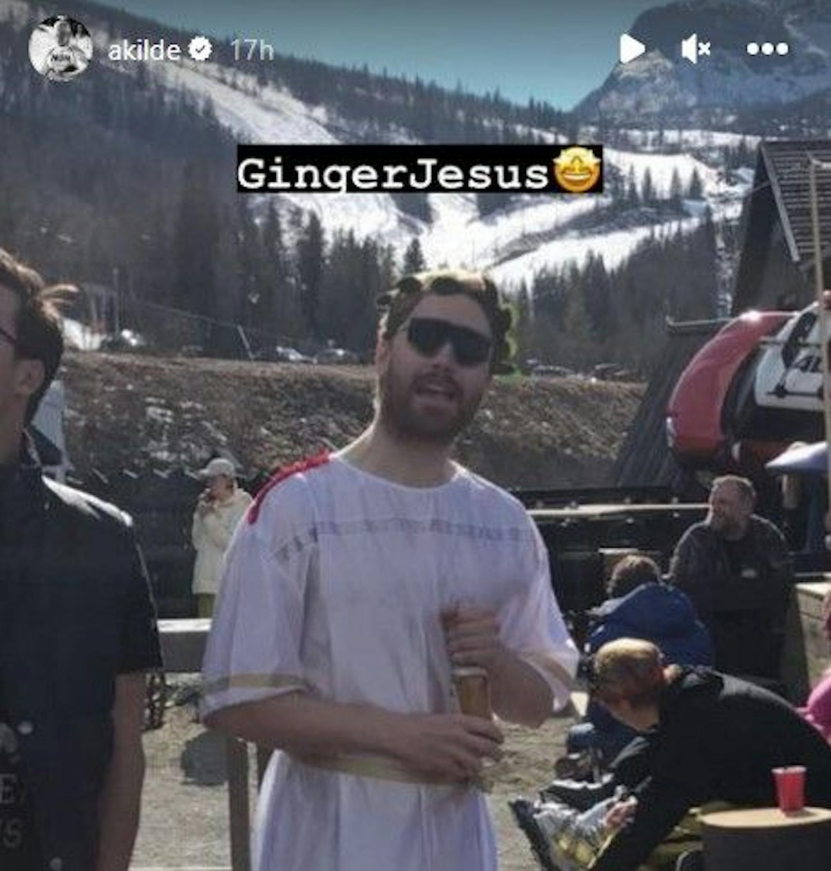 Kilde feiert den "Ginger Jesus" Haugan in seiner Instagram-Story.