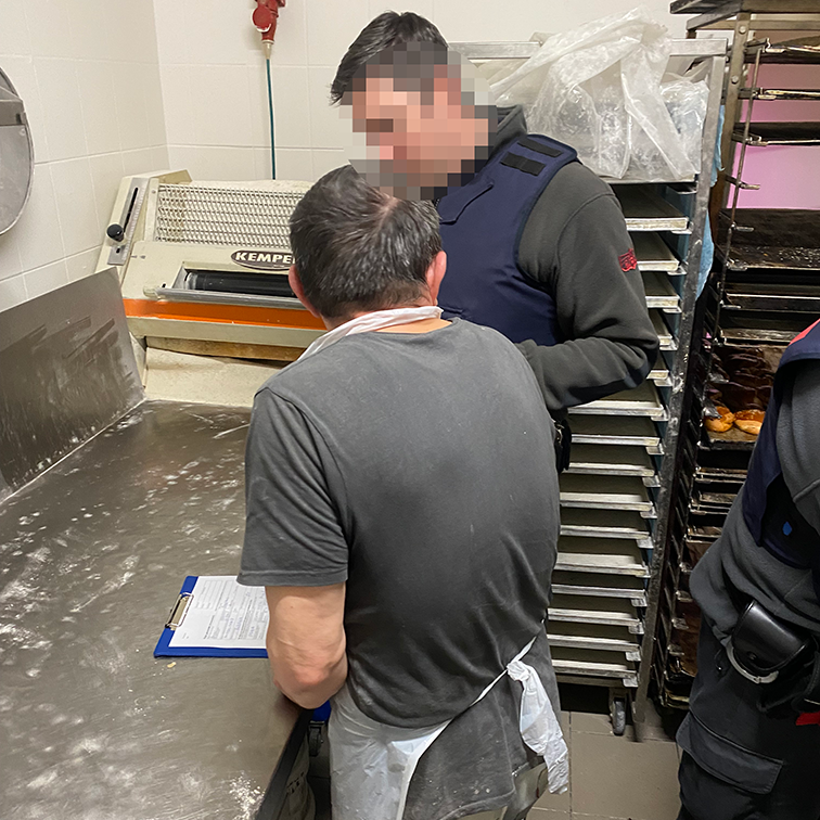 Die Beschäftigten wurden kontrolliert. 