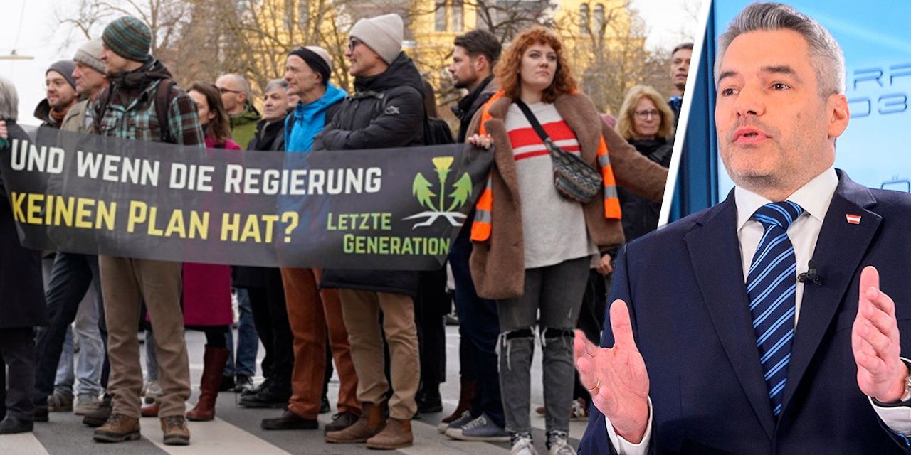 Auto-Chancellor angry climate adhesive – blockade in Graz