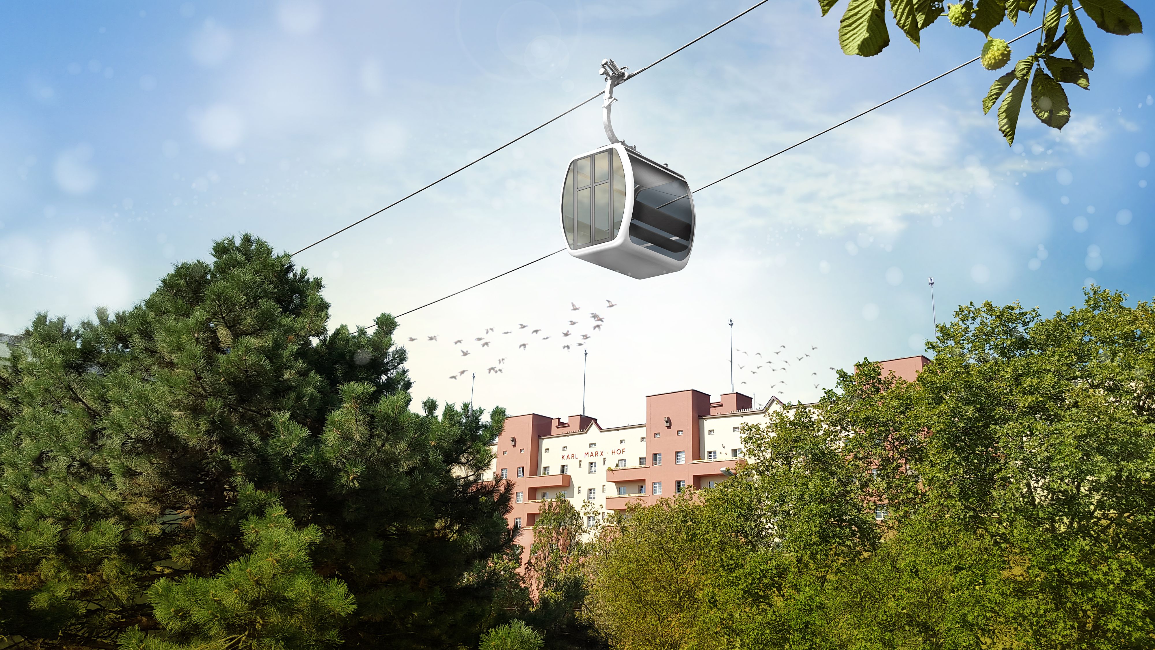 Die Seilbahn soll beim Marx-Hof in Döbling vorbeiführen.