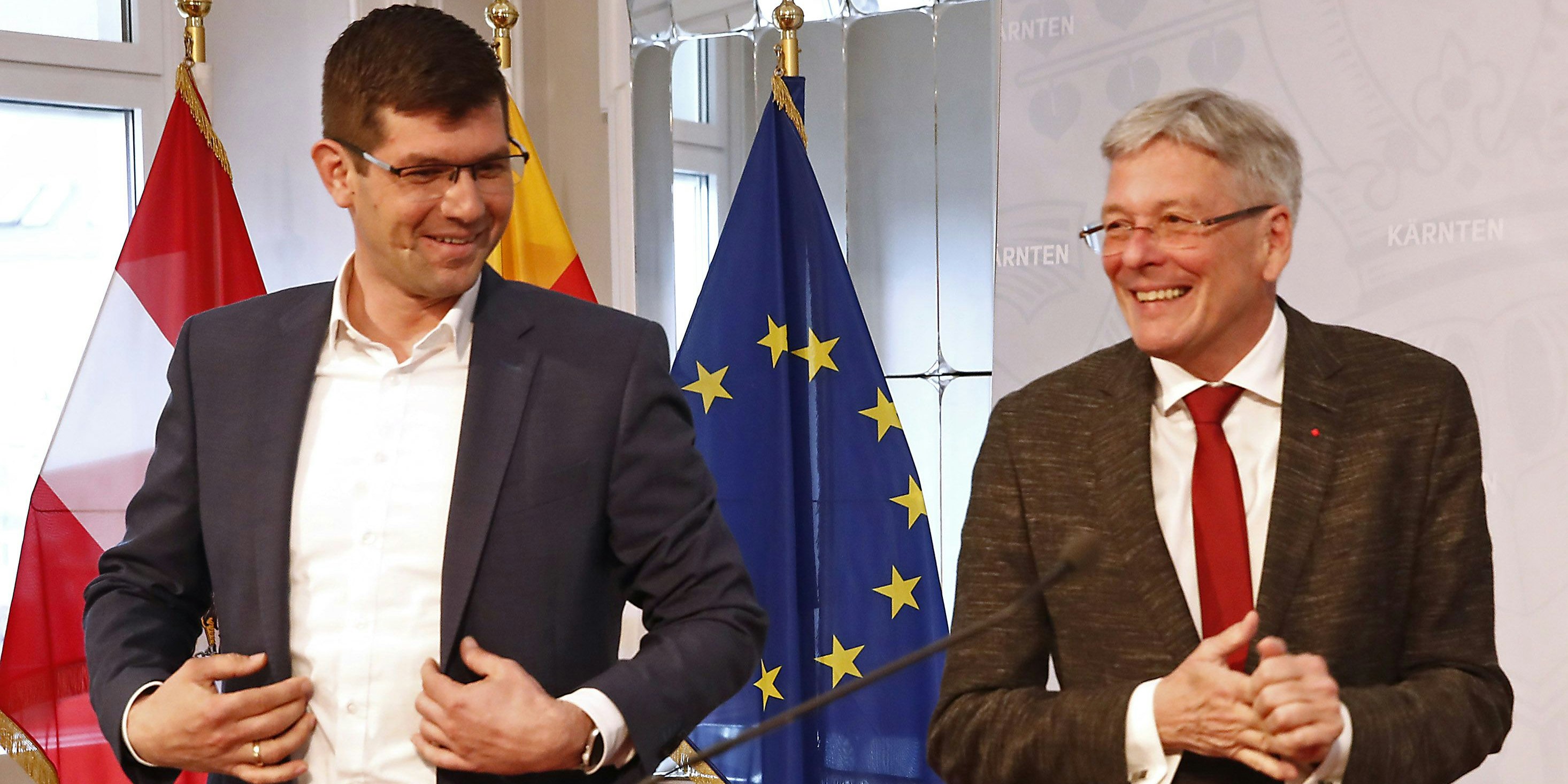 Bereits bei einem Statement am Freitag herrschte gute Stimmung zwischen Kaiser und Gruber.