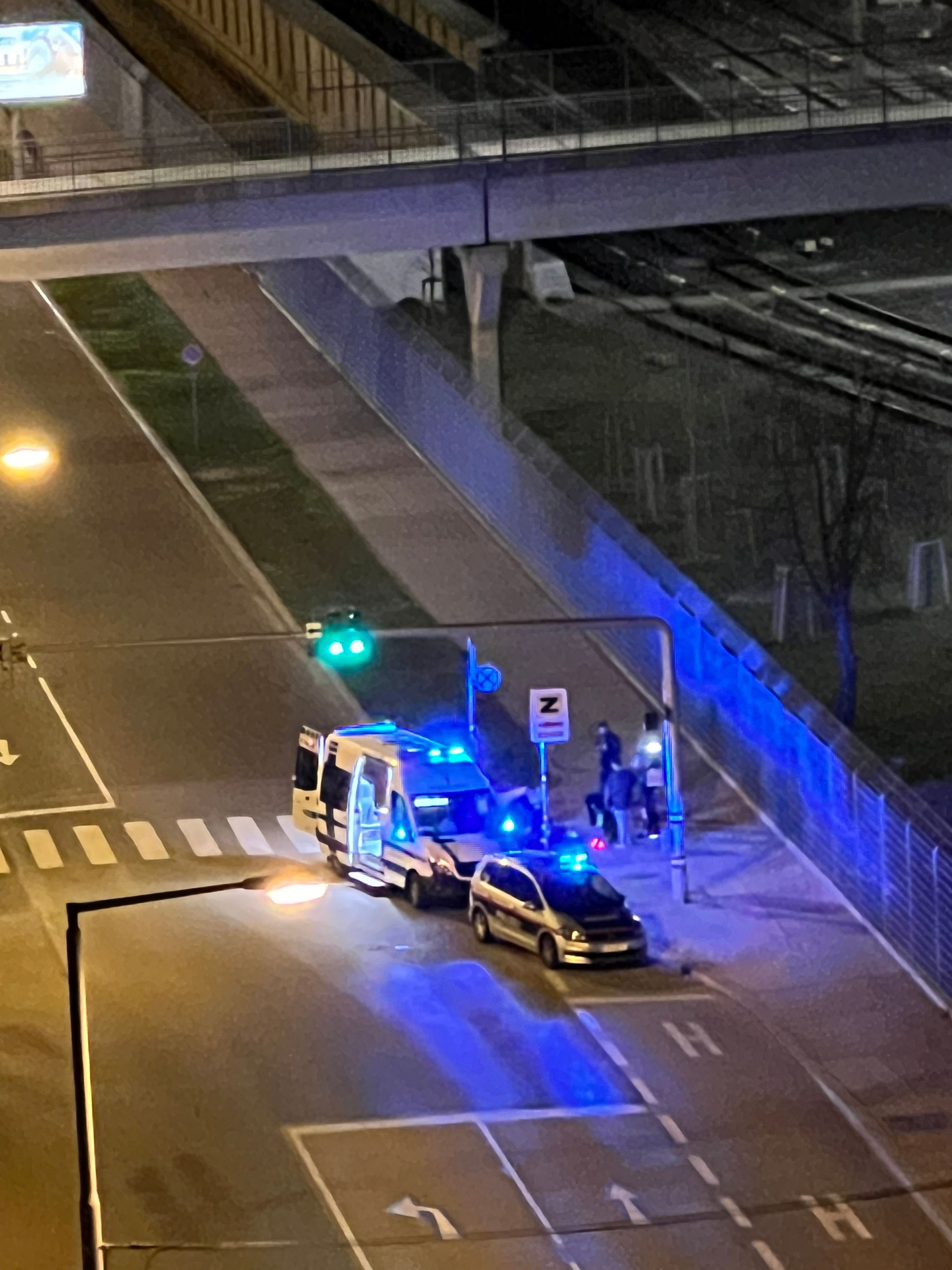 Der Rettungseinsatz auf der Erdbergstraße.