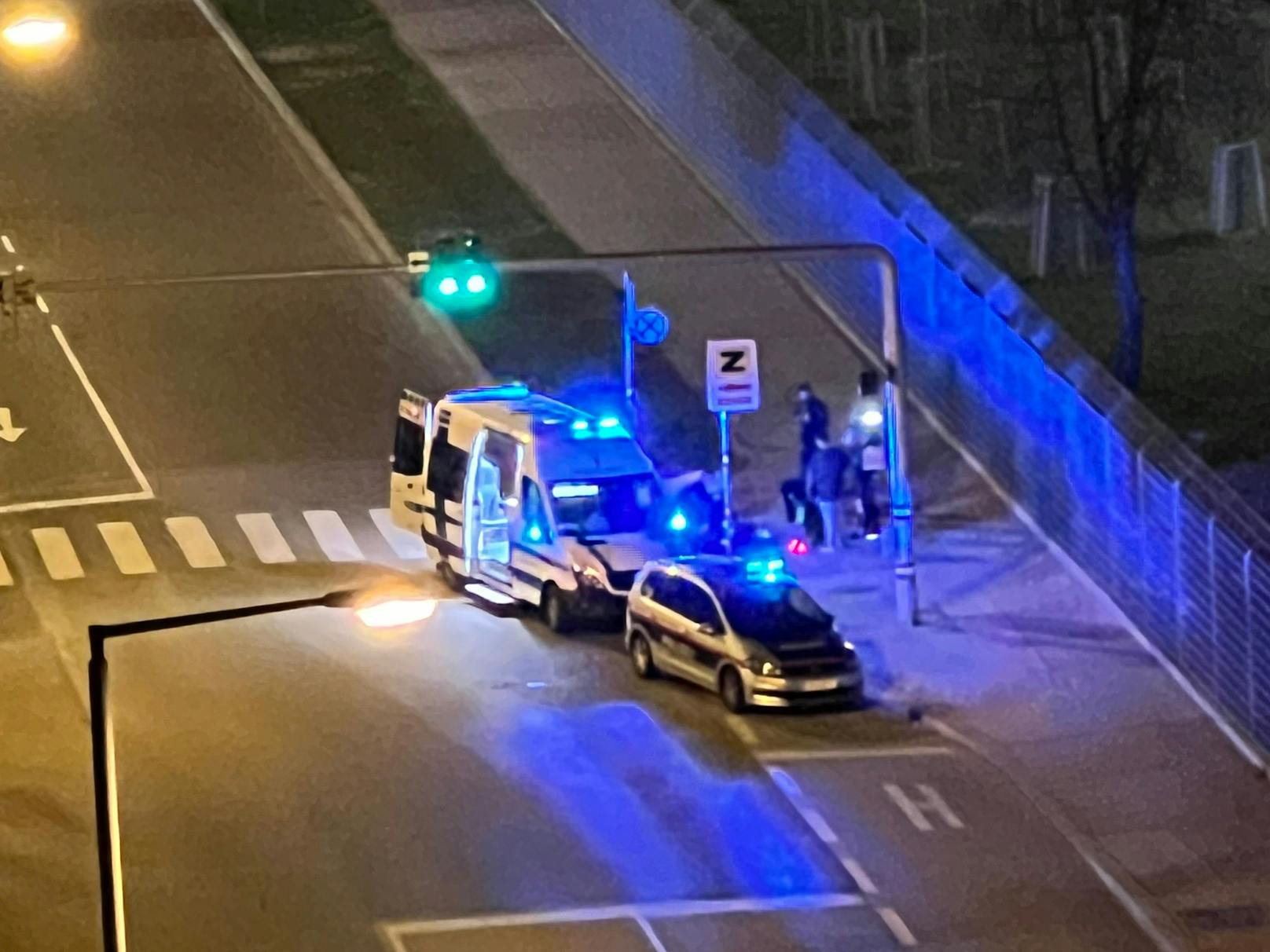 Der Rettungseinsatz auf der Erdbergstraße.