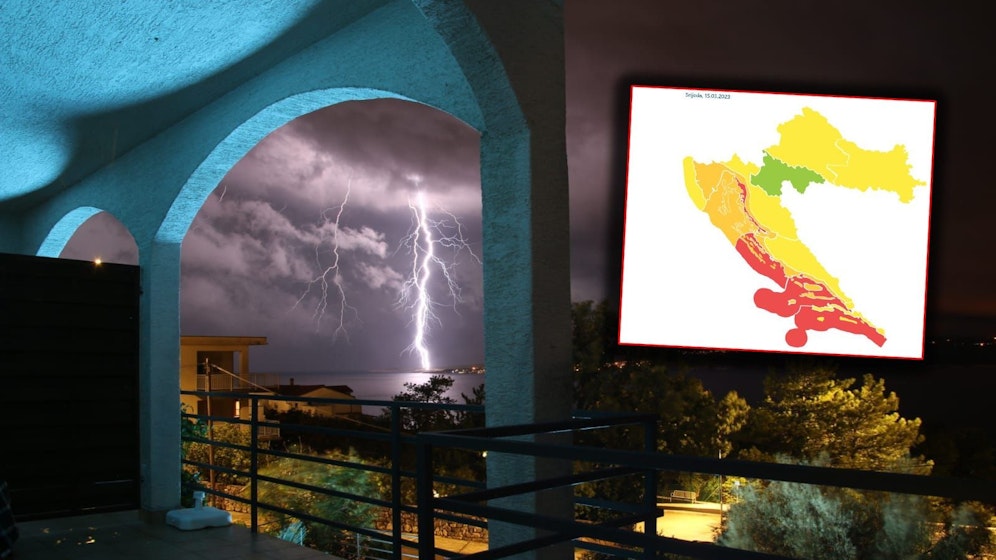 In Kroatien stehen am Dienstag und Mittwoch heftige Unwetter bevor. (Symbolfoto)