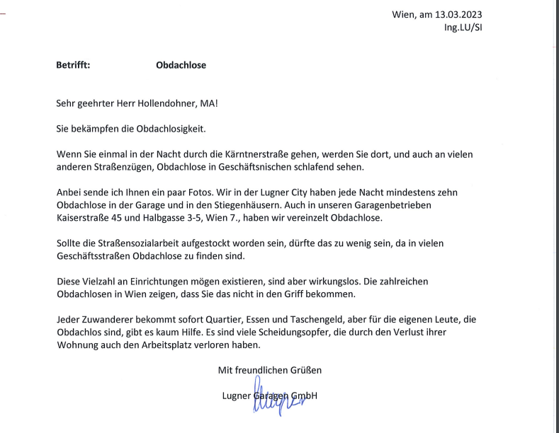 Diesen Brief verfasste der 90-Jährige.