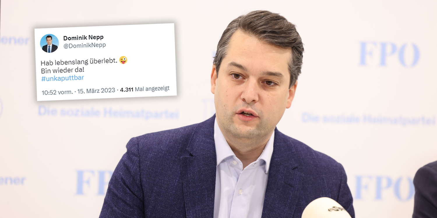 Dominik Nepp hat "lebenslang überlebt" und kann wieder auf Twitter posten.