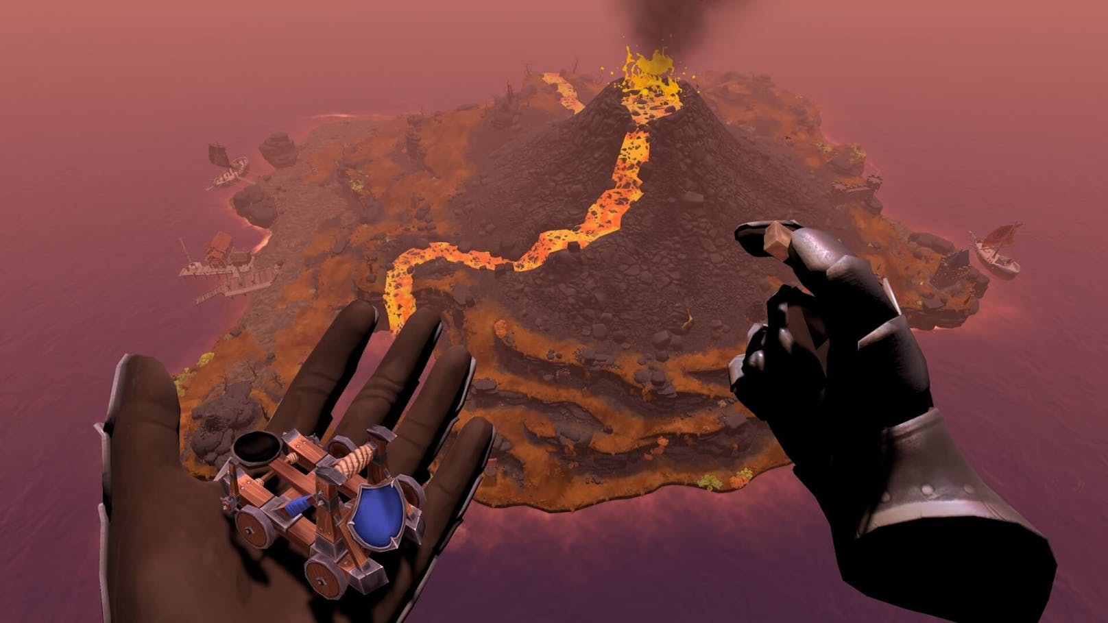 ... ein Dutzend Inseln erkundet werden. Einmal Gott spielen: "Townsmen VR" macht das nun auch auf der PlayStation VR2 möglich.