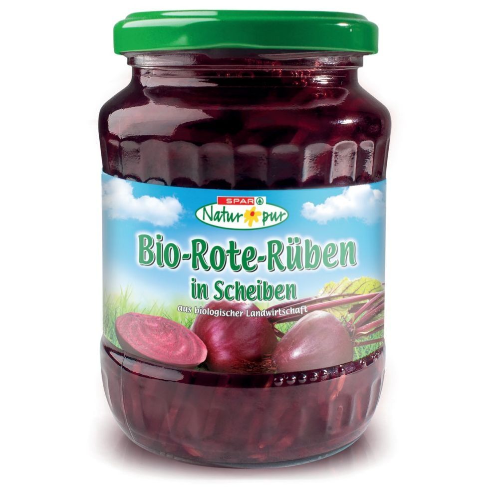 SPAR Natur*pur Bio-Rote Rüben in Scheiben 690g