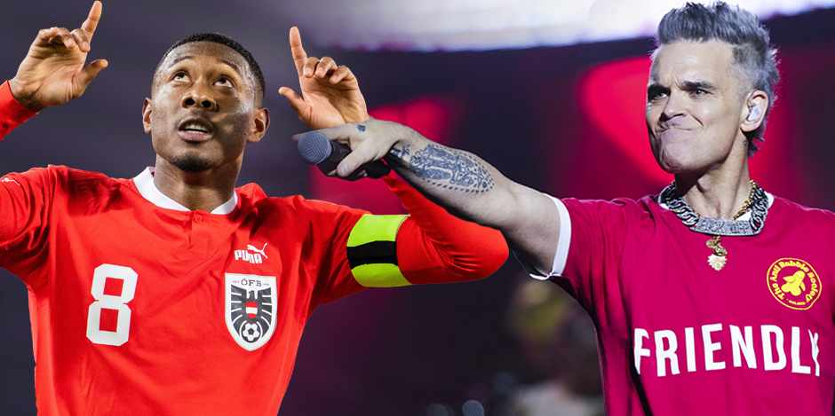 Pop-Superstar Robbie Williams ist Fan von David Alaba