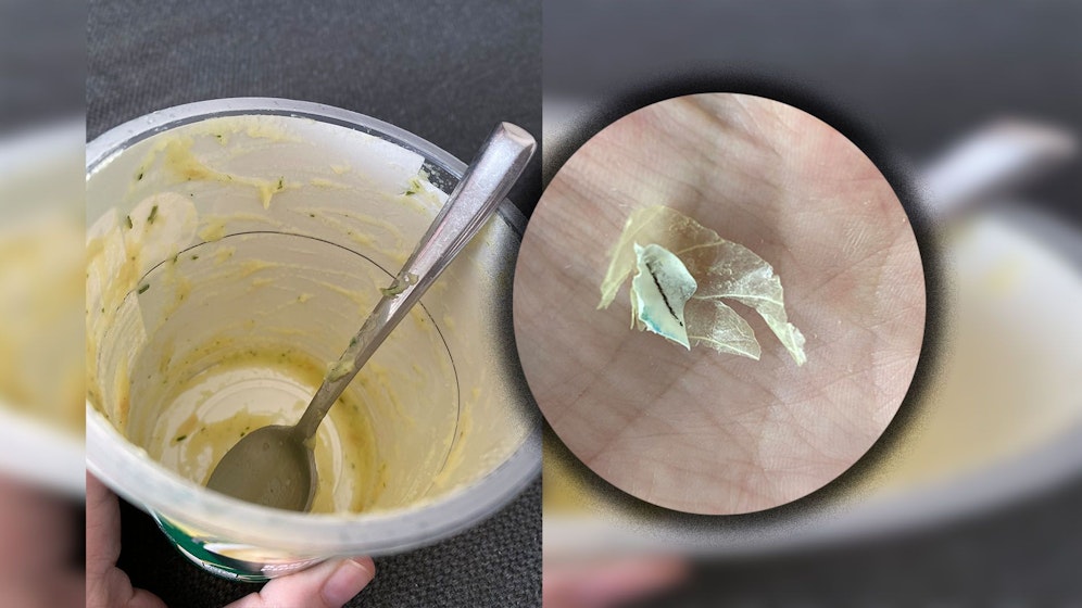 Anna wurde ganz anders, als sie ein Stück Plastik in ihrem Essen fand.