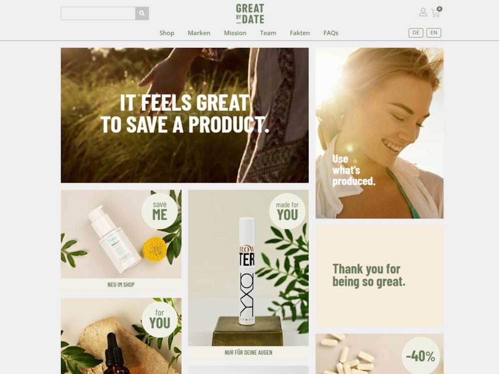 Wer sparen und hochwertige Produkte haben möchte, hat einen neuen Lieblingswebshop: Greatbydate.com