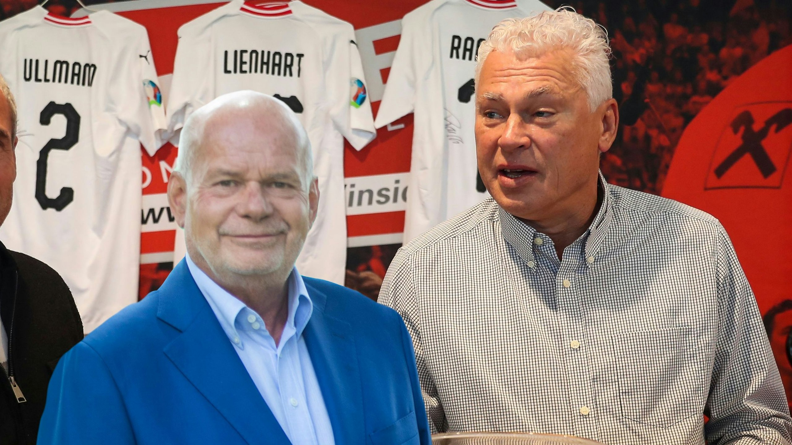 Toni Polster (r.) und Manfred Ainedter