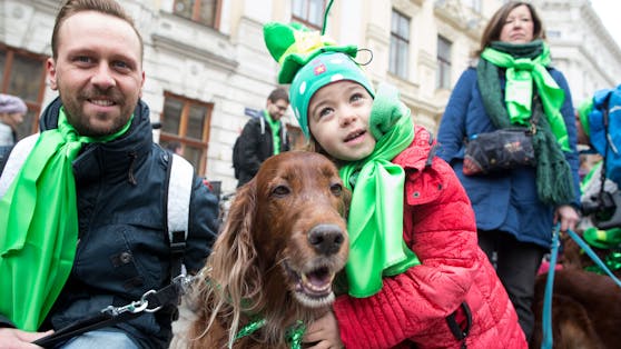 St. Patricks Day Parade feiert ein Comeback in Wien. 