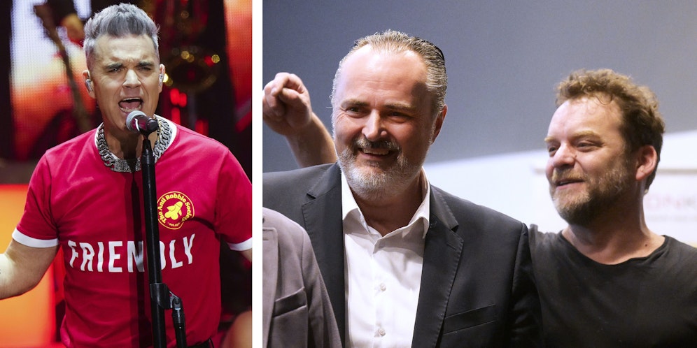 Der burgenländische Landeshauptmann Hans Peter Doskozil im Rahmen eines Workshops mit der Robbie Williams Band.