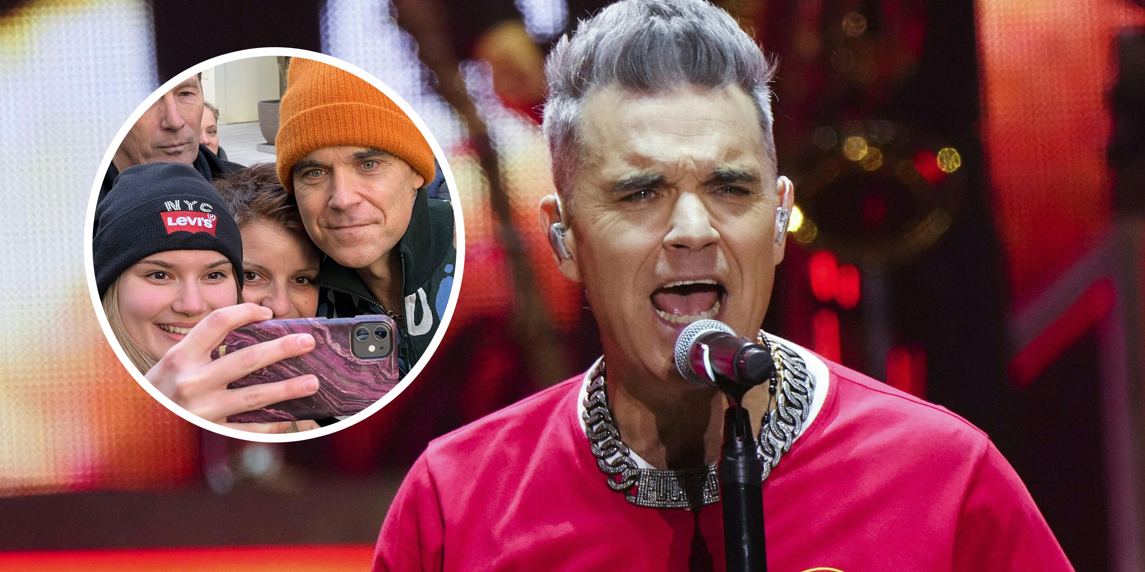 Gestern gab es bei seinen Fans noch Tränen, heute zaubert Robbie ihnen Lächeln ins Gesicht.