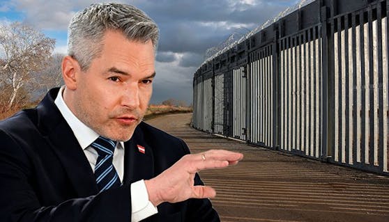 Bundeskanzler Nehammer wünscht sich eine EU-Grenze so sicher "wie Trumps Mauer"