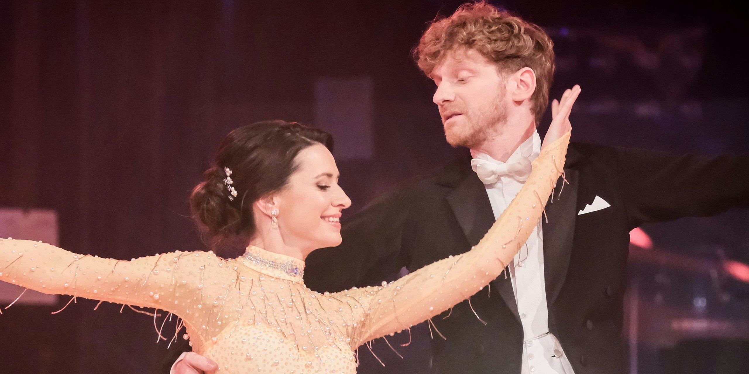 "Dancing Stars 2023", "Probe." Neun Paare treten an, um Jury und Publikum von ihrem Können zu überzeugen.Im Bild: Lucas Fendrich & Lenka Pohoralek.  SENDUNG: ORF1 - FR - 17.03.2023 - 20:15 UHR. - Veroeffentlichung fuer Pressezwecke honorarfrei ausschliesslich im Zusammenhang mit oben genannter Sendung oder Veranstaltung des ORF bei Urhebernennung.  Foto: ORF/Hans Leitner.  Anderweitige Verwendung honorarpflichtig und nur nach schriftlicher Genehmigung der ORF-Fotoredaktion.  Copyright: ORF, Hugo-Portisch-Gasse 1, A-1136 Wien, Tel. +43-(0)1-87878-13606