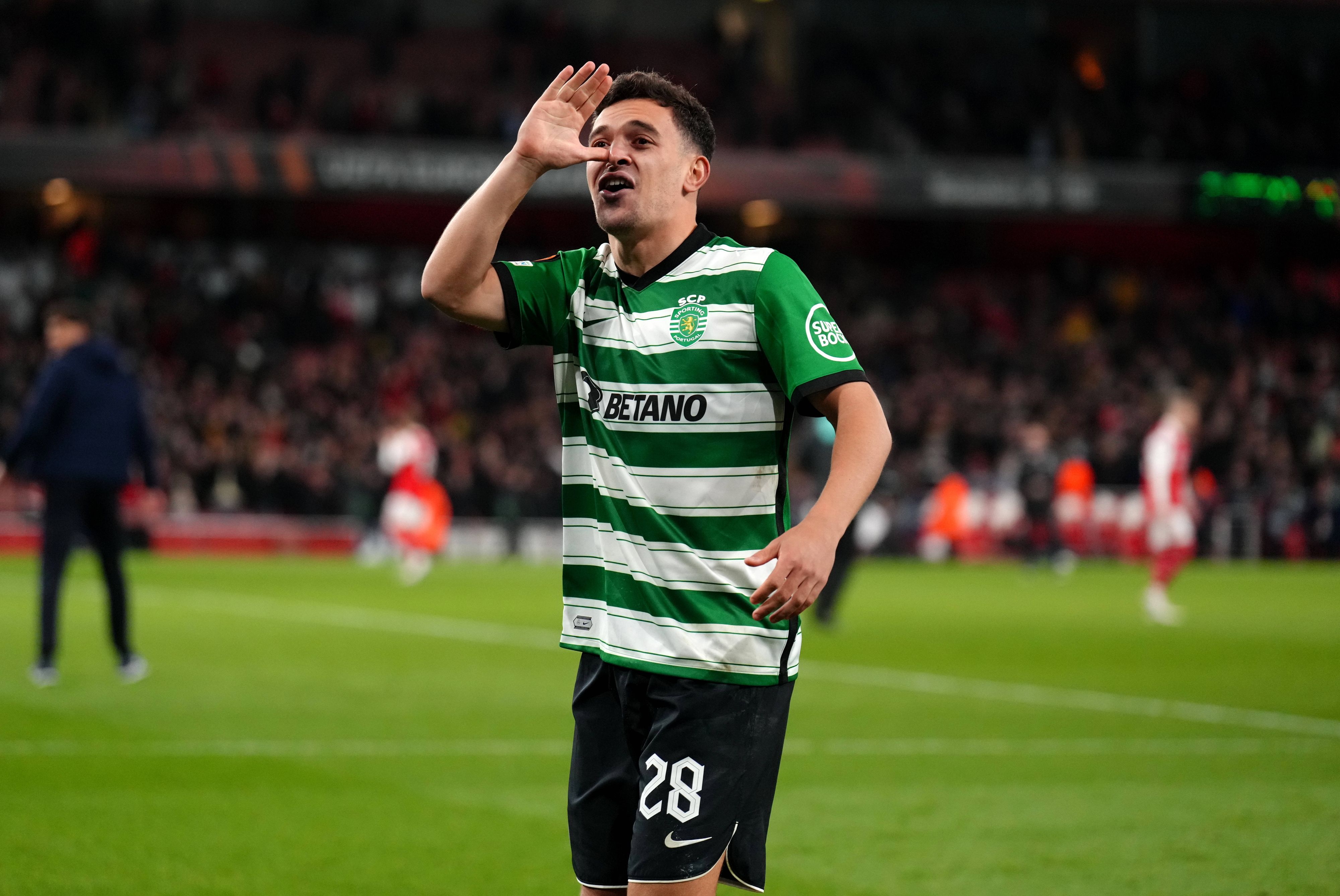 Sporting hat den längeren Atem. Lissabon-Star Pedro Goncalves macht den Xhaka-Jubel provokant nach, ist in der Runde der letzten acht Teams.