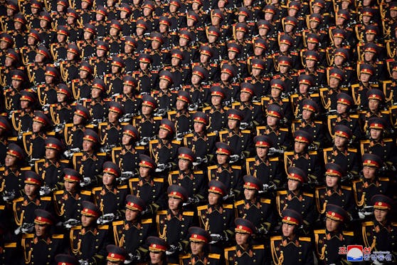 Eine Militärparade in Nordkorea. Archivbild. 