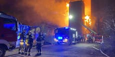 Flammen-Inferno in Schwechat an der Stadtgrenze zu Wien