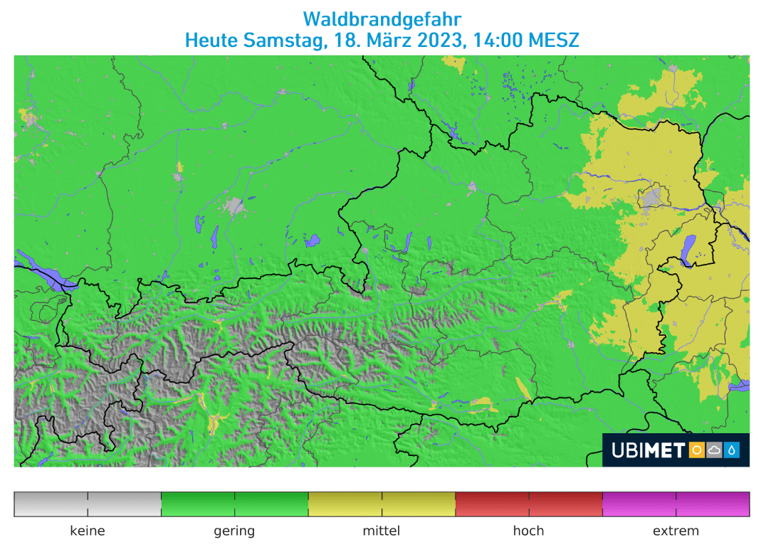 Die Waldbrandgefahr nimmt im Osten des Landes bereits zu.