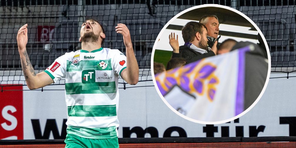 Die WSG muss ins Abstiegs-Play-off, Peter Pacult auf die Tribüne.