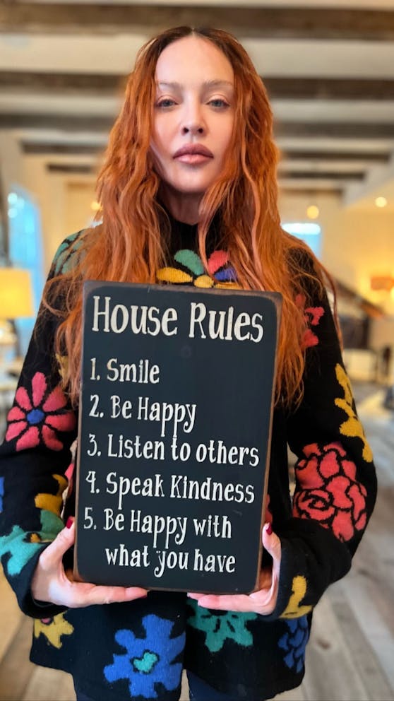 Madonna zeigt ihre "Hausregeln".