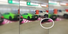 Luxus-Lambo parkt in SCS-Garage auf Family-Parkplatz