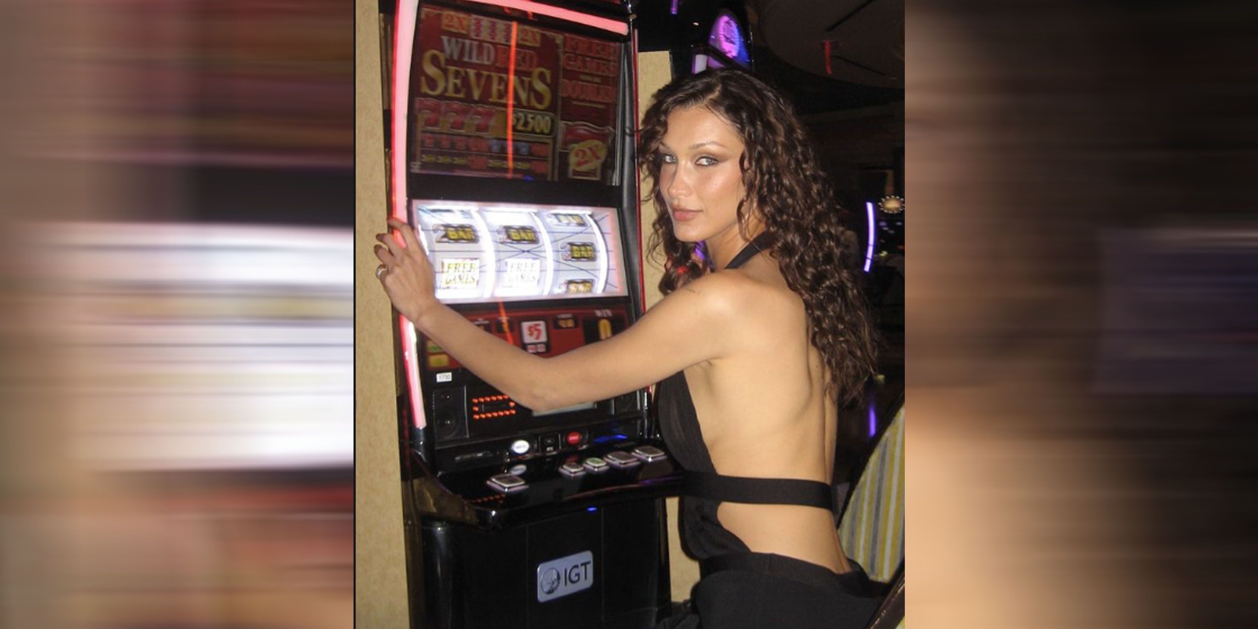 Bella Hadid zeigt viel Haut im Casino.