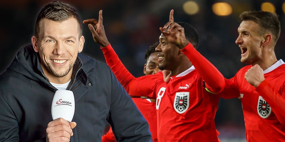 Michael Wanits (l.) kommentiert das erste Servus-Heimspiel des ÖFB-Teams.