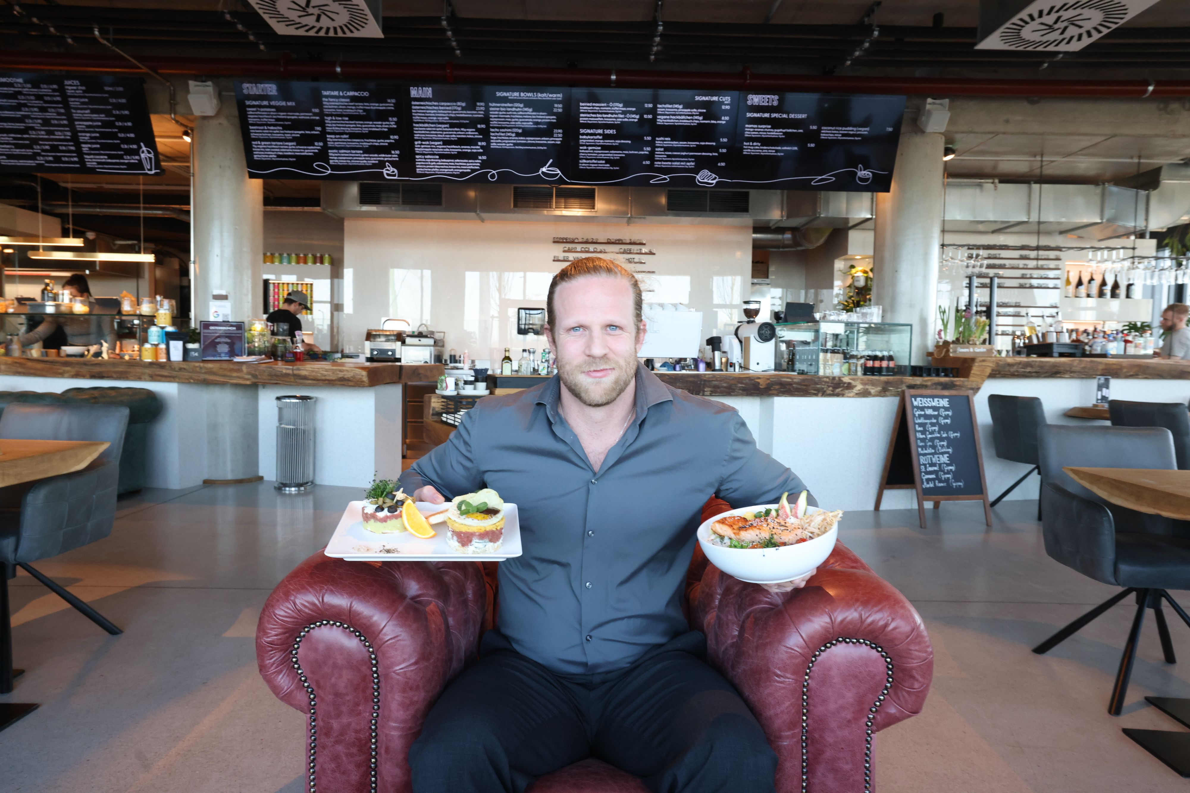 Leistungssportler Andreas Pürzel hat Architektur studiert und baut heute professionell seine Gastronomie aus.&nbsp;