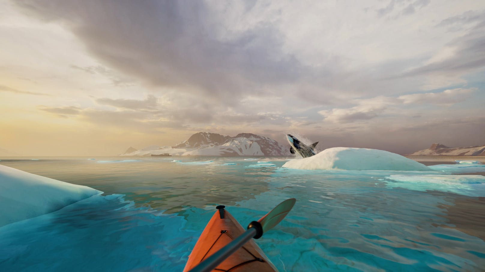 "Kayak VR: Mirage" im Test – auf Screenshots sieht es gar nicht so aus, aber das Game ist in VR einfach nur atemberaubend schön.